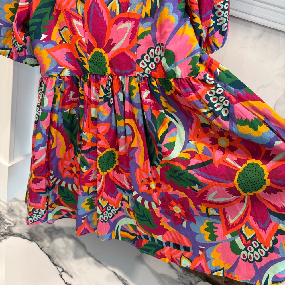 CROSBY by Mollie Burch Colorful Floral Dress | Size Large - Picture 10 of 12